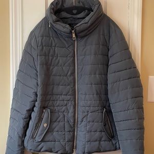 Ice Blue Marks and Spencer Puffer Coat